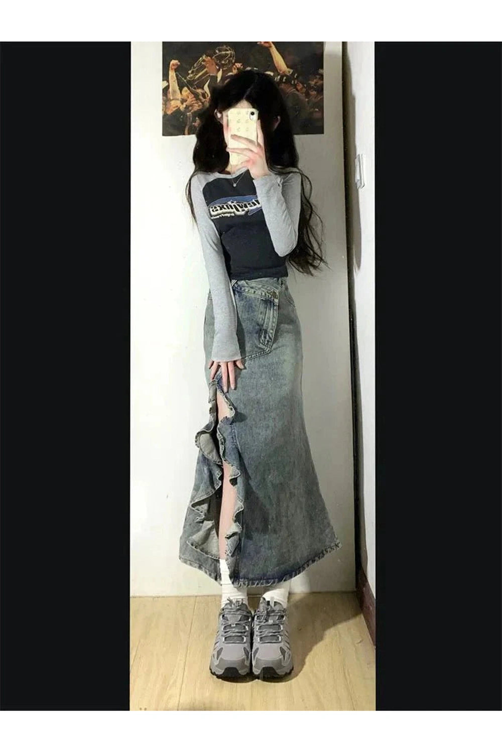 Y2k Mermaid Denim Skirt