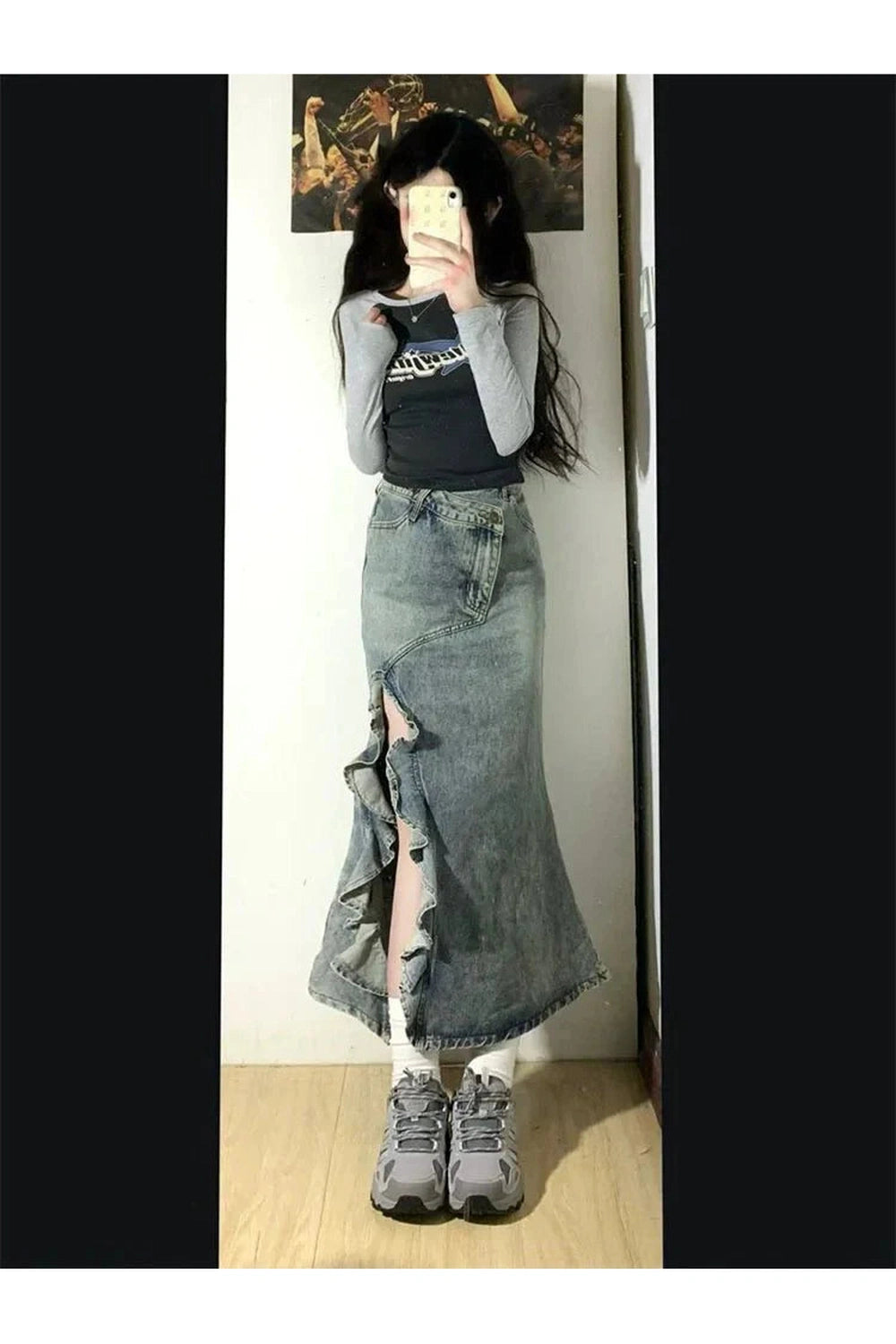 Y2k Mermaid Denim Skirt
