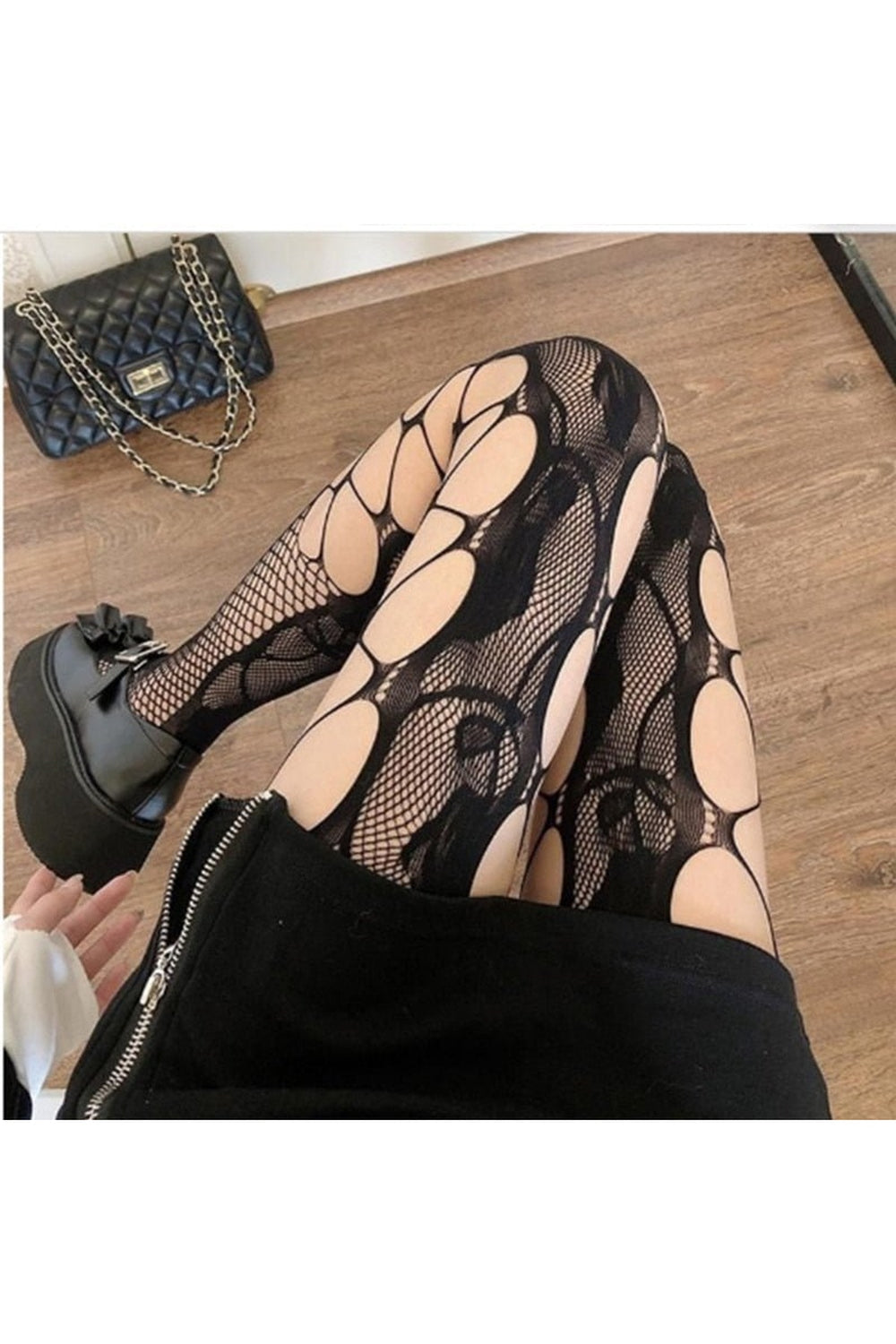 Y2k Mesh Fishnet Hollowed-out Stockings
