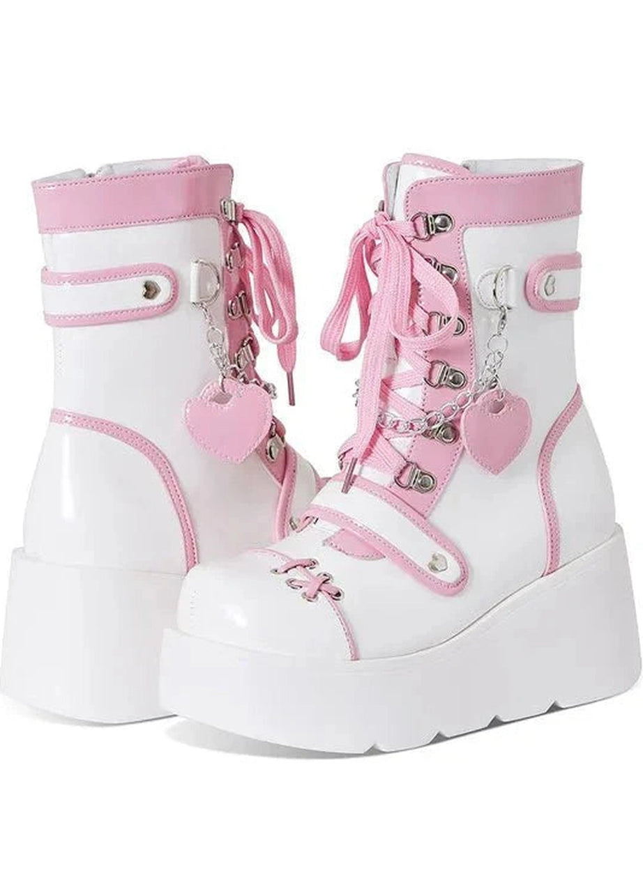 Y2k Metal Decor Punk Boots