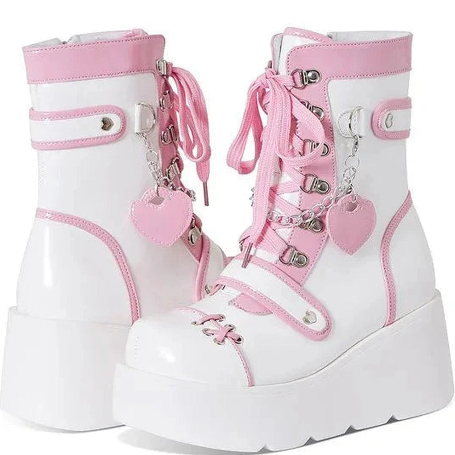 Y2k Metal Decor Punk Boots