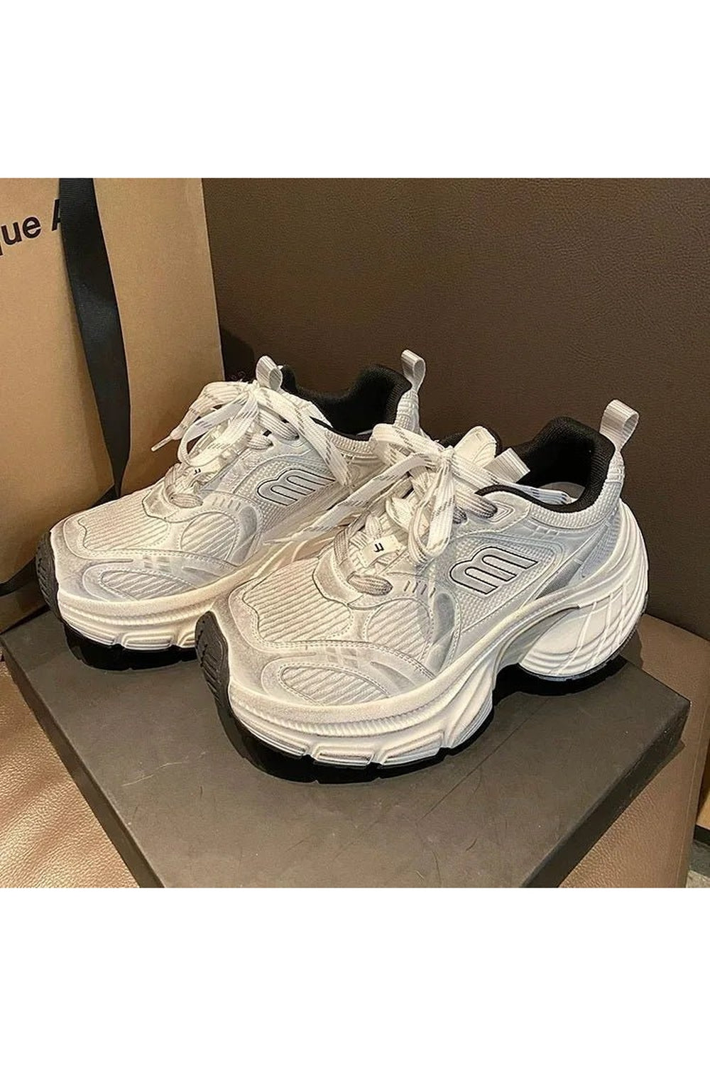 Y2k Metallic Violet Chunky Sneakers