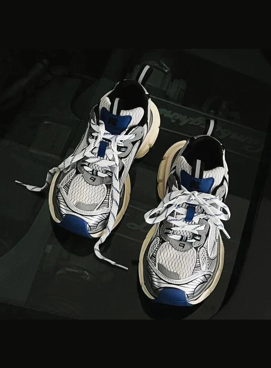 Y2k Metallic Violet Chunky Sneakers