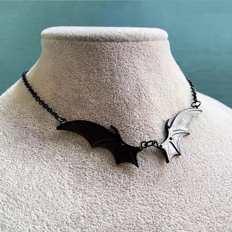 Y2k Midnight Bat Wing Necklace