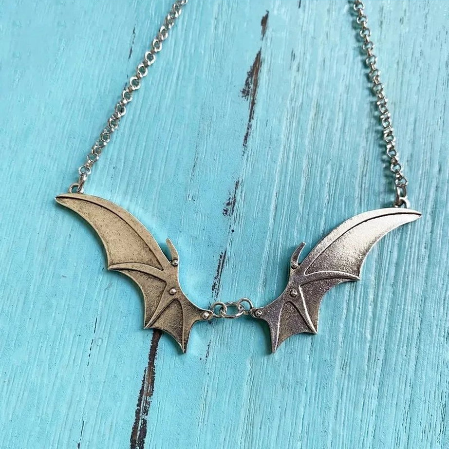 Y2k Midnight Bat Wing Necklace