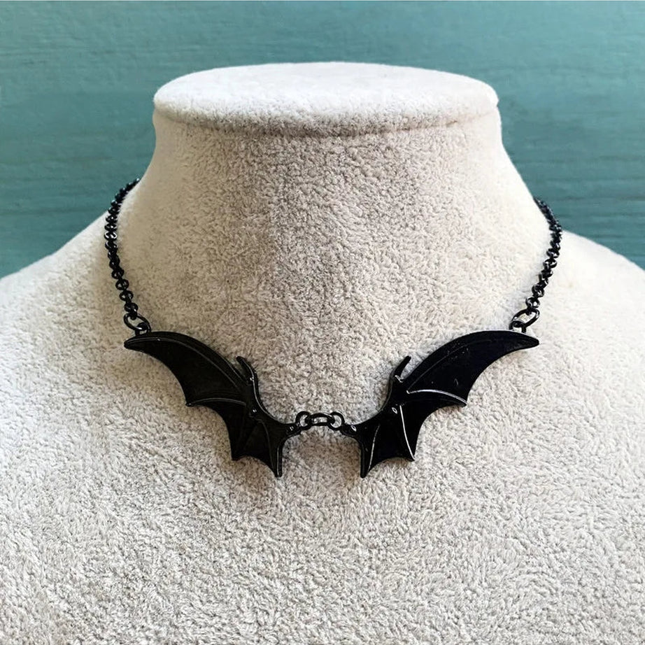 Y2k Midnight Bat Wing Necklace