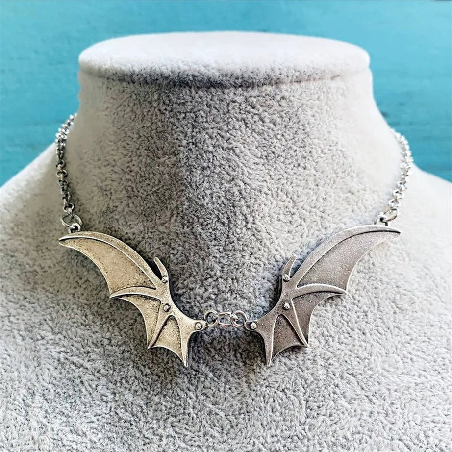 Y2k Midnight Bat Wing Necklace