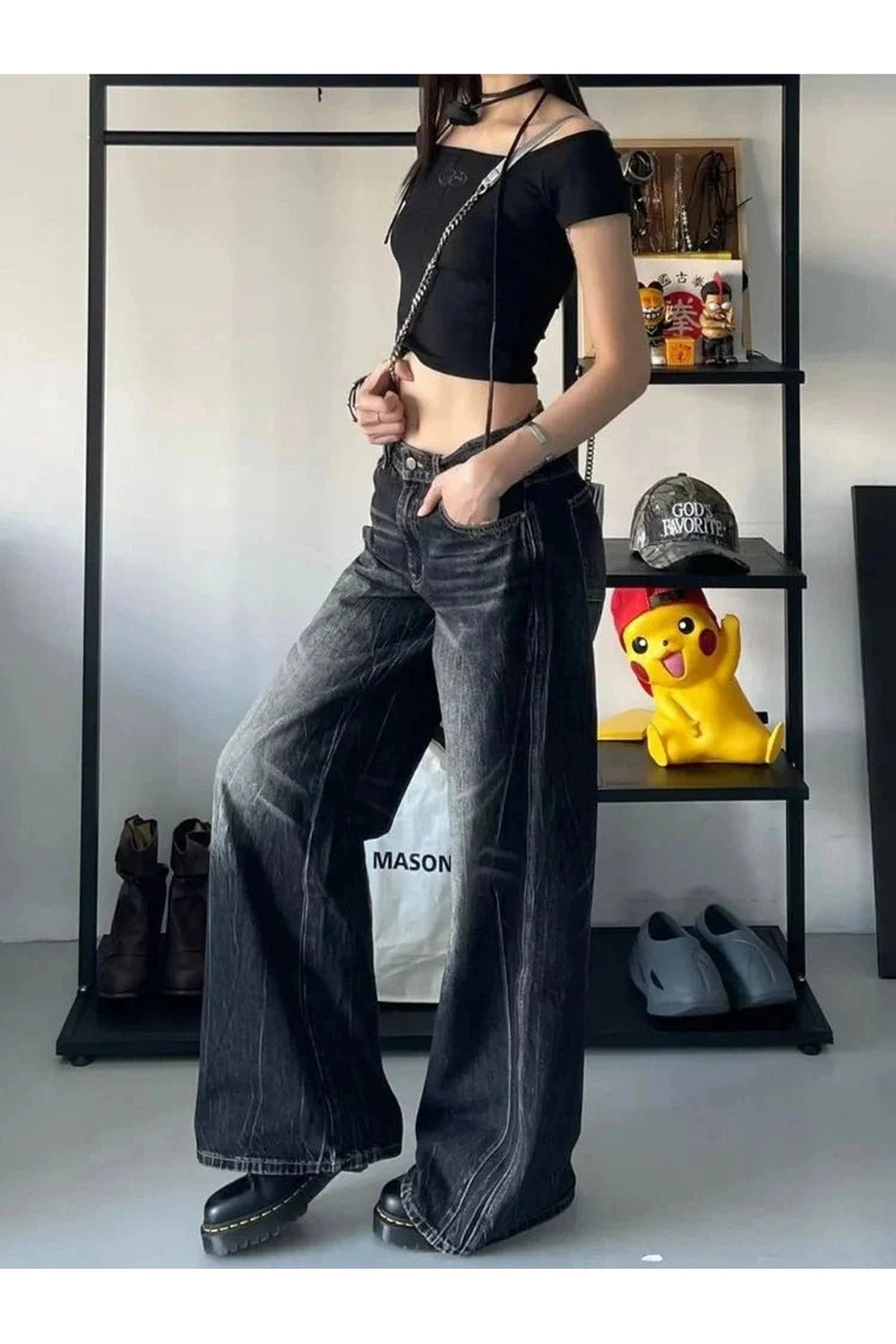 Y2k Midnight Groove Wide Leg Jeans