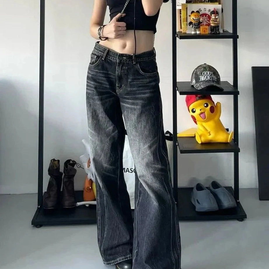 Y2k Midnight Groove Wide Leg Jeans