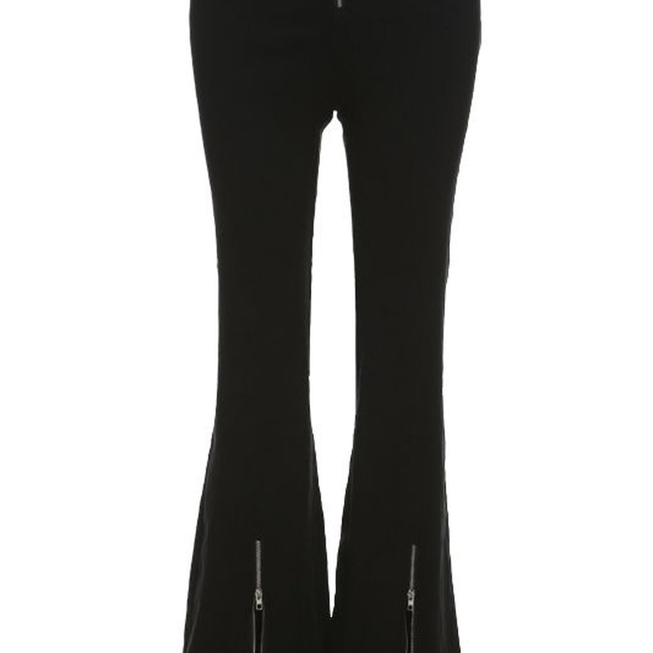 Y2k Minimalist Black Flare Pants