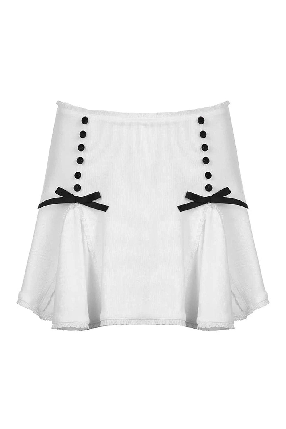 Y2k Monochrome Charm Skater Skirt