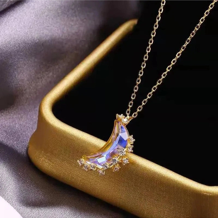 Y2k Moon Stainless Steel Necklace