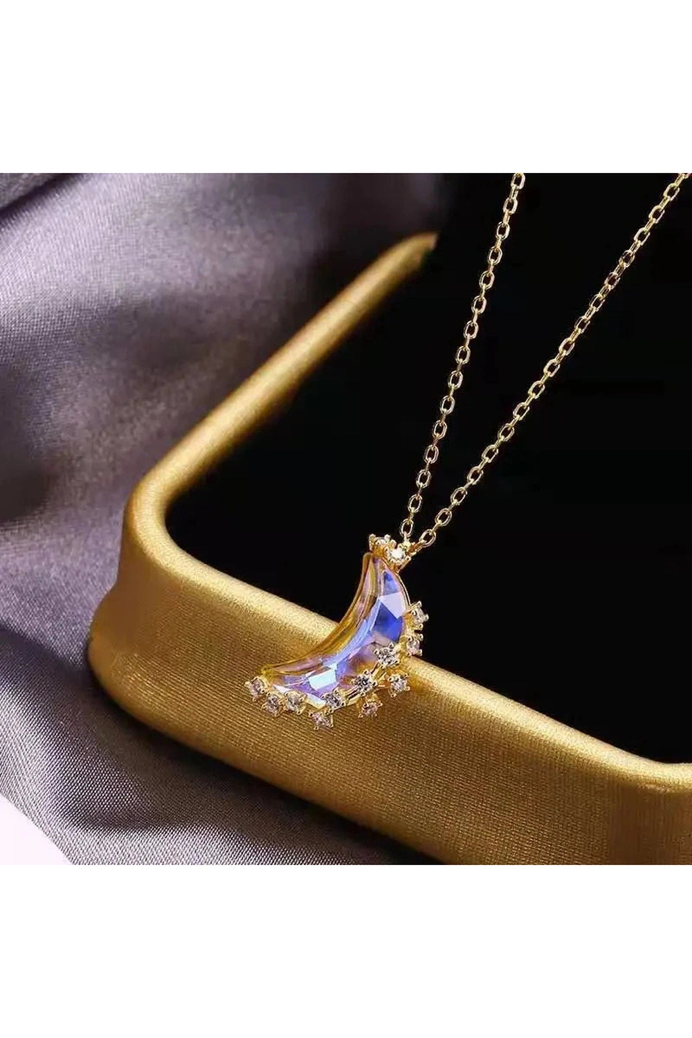 Y2k Moon Stainless Steel Necklace