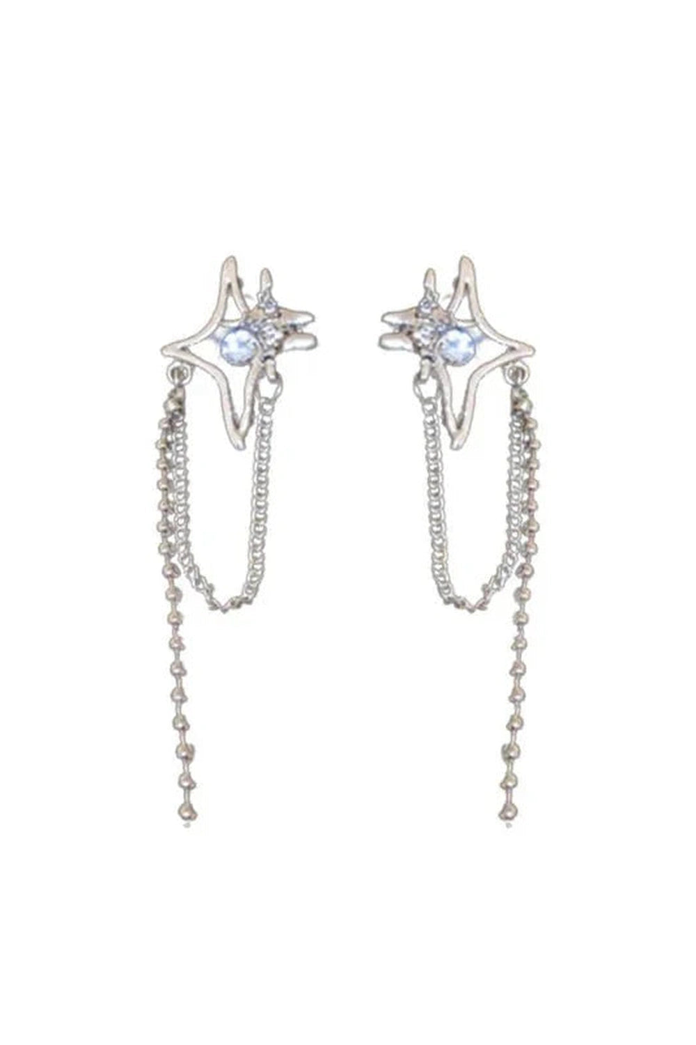 Y2k Moon Tassel Butterfly Drop Earrings