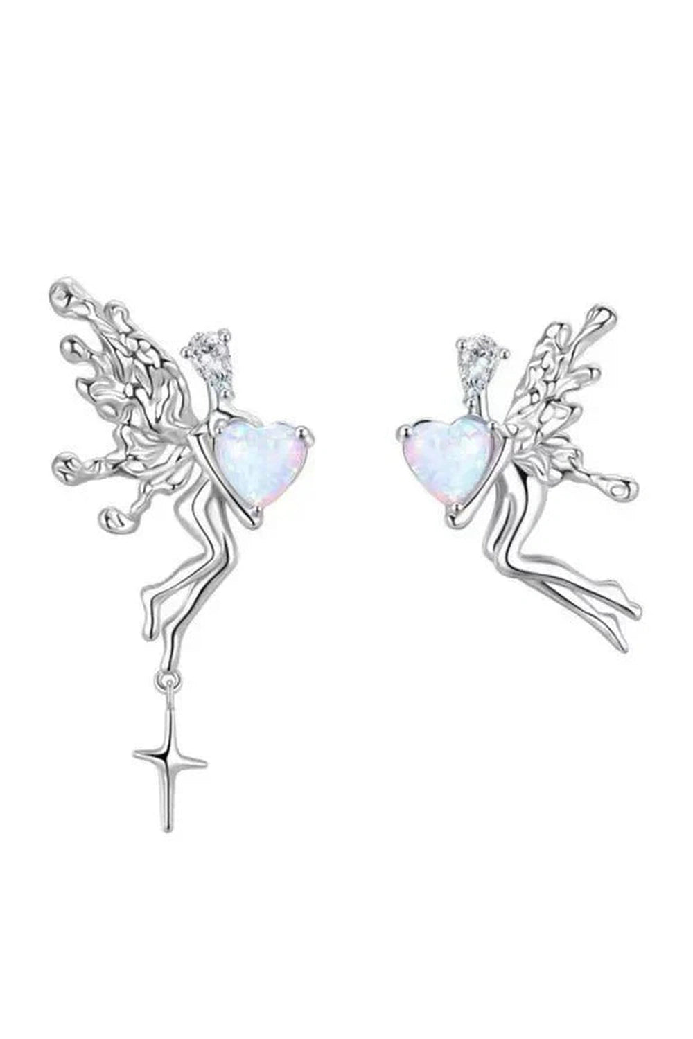Y2k Moon Tassel Butterfly Drop Earrings