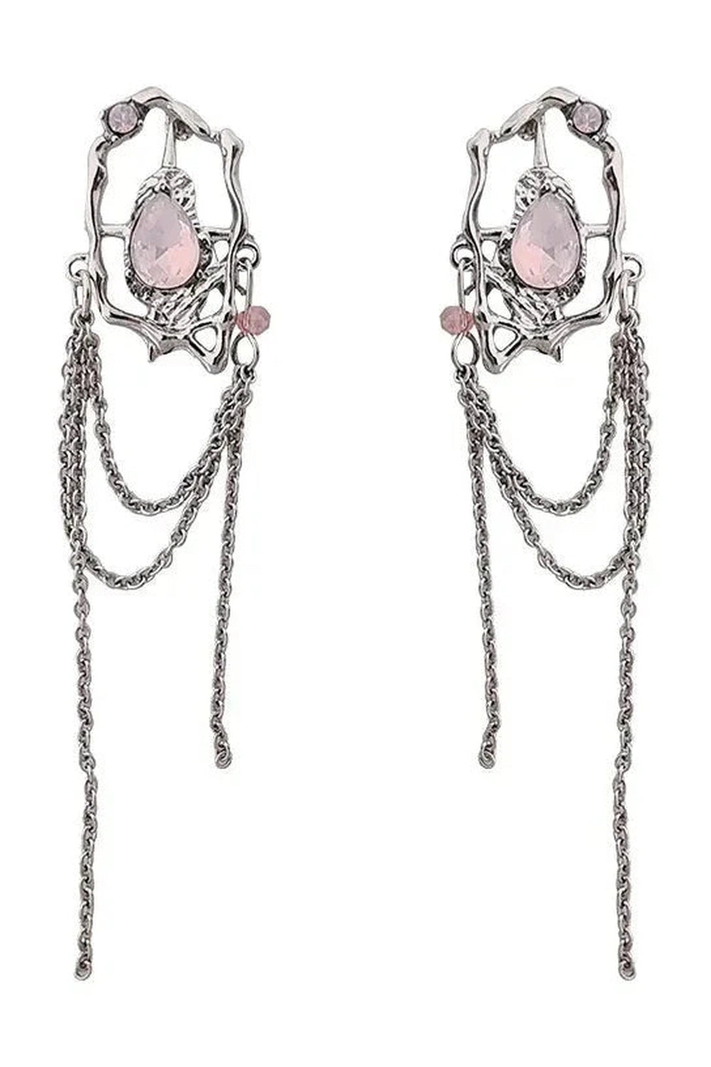 Y2k Moon Tassel Butterfly Drop Earrings