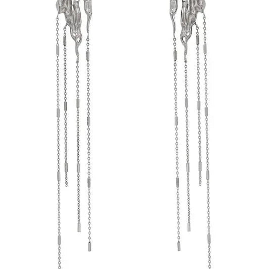 Y2k Moon Tassel Butterfly Drop Earrings