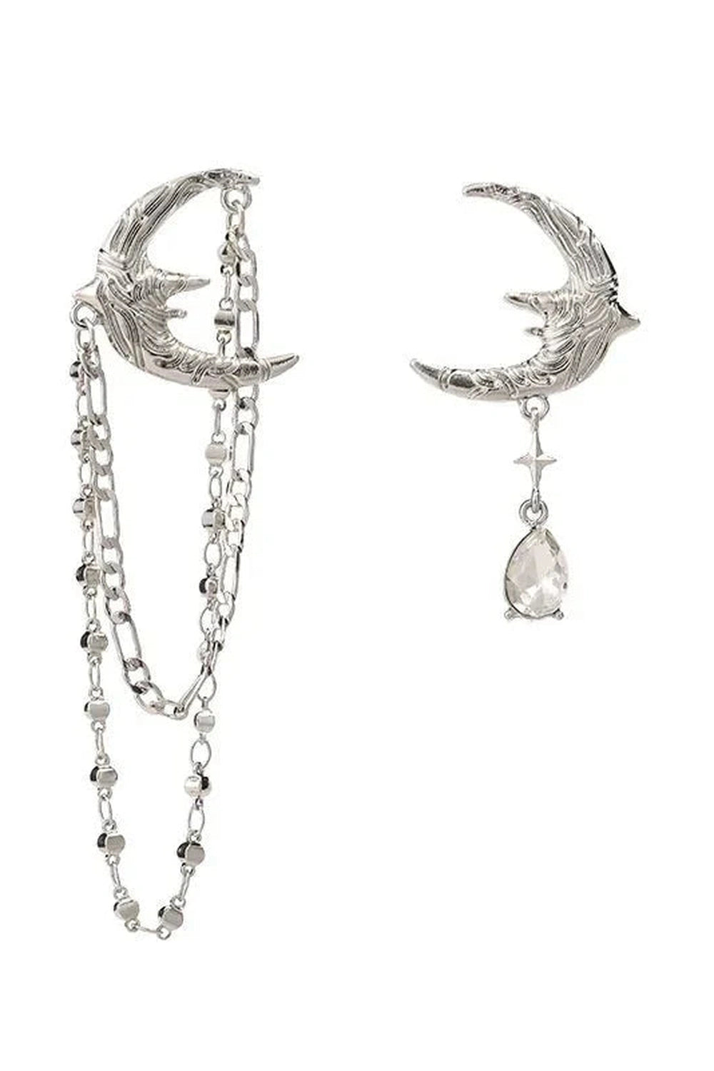 Y2k Moon Tassel Butterfly Drop Earrings