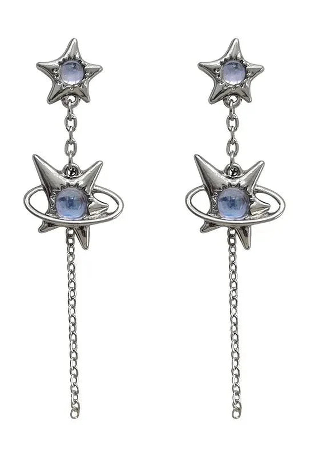 Y2k Moon Tassel Butterfly Drop Earrings