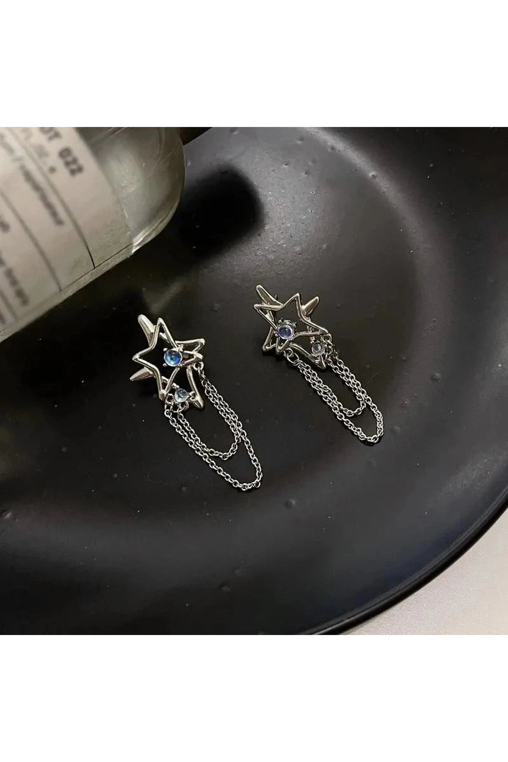 Y2k Moon Tassel Butterfly Drop Earrings