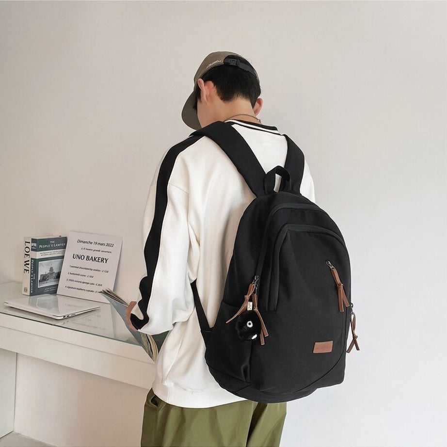 Y2k Multi Pocket Canvas Backpack