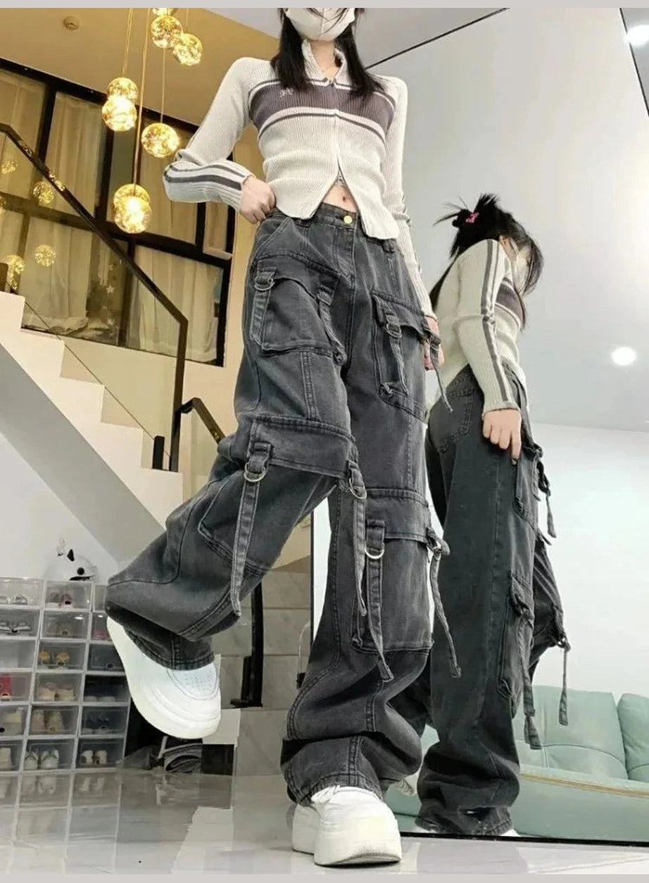 Y2k Multi-pocket Street Jeans