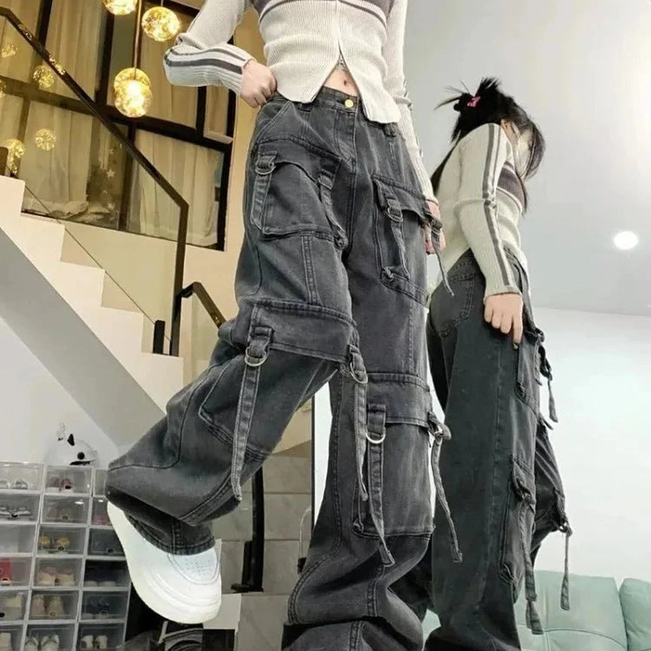 Y2k Multi-pocket Street Jeans