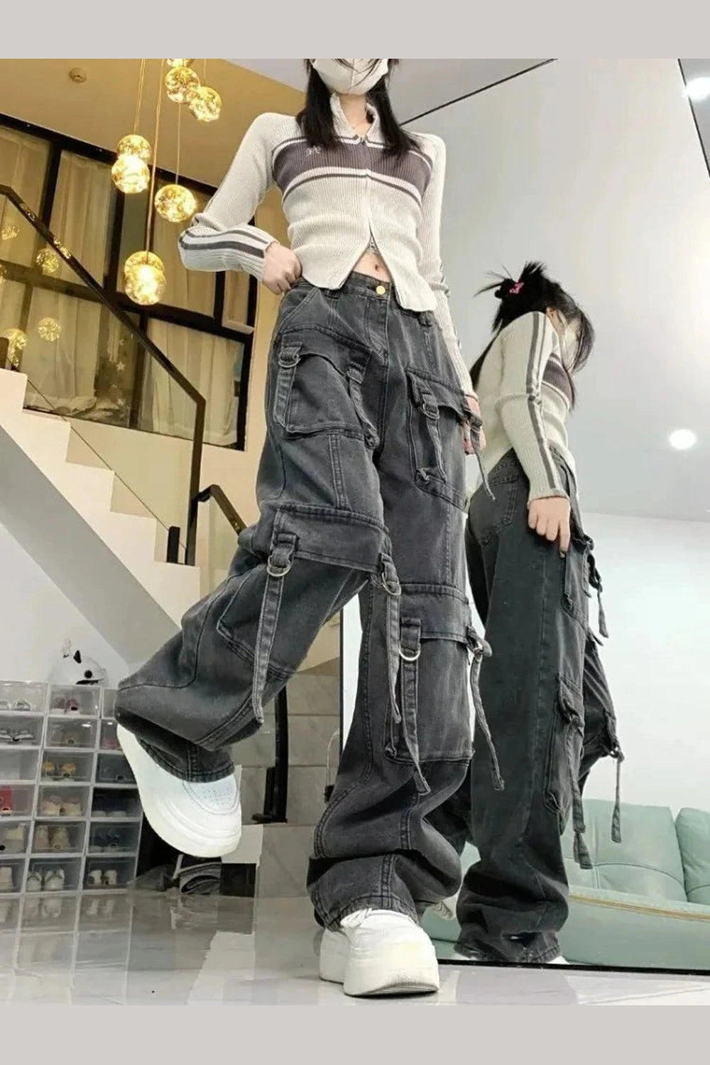 Y2k Multi-pocket Street Jeans