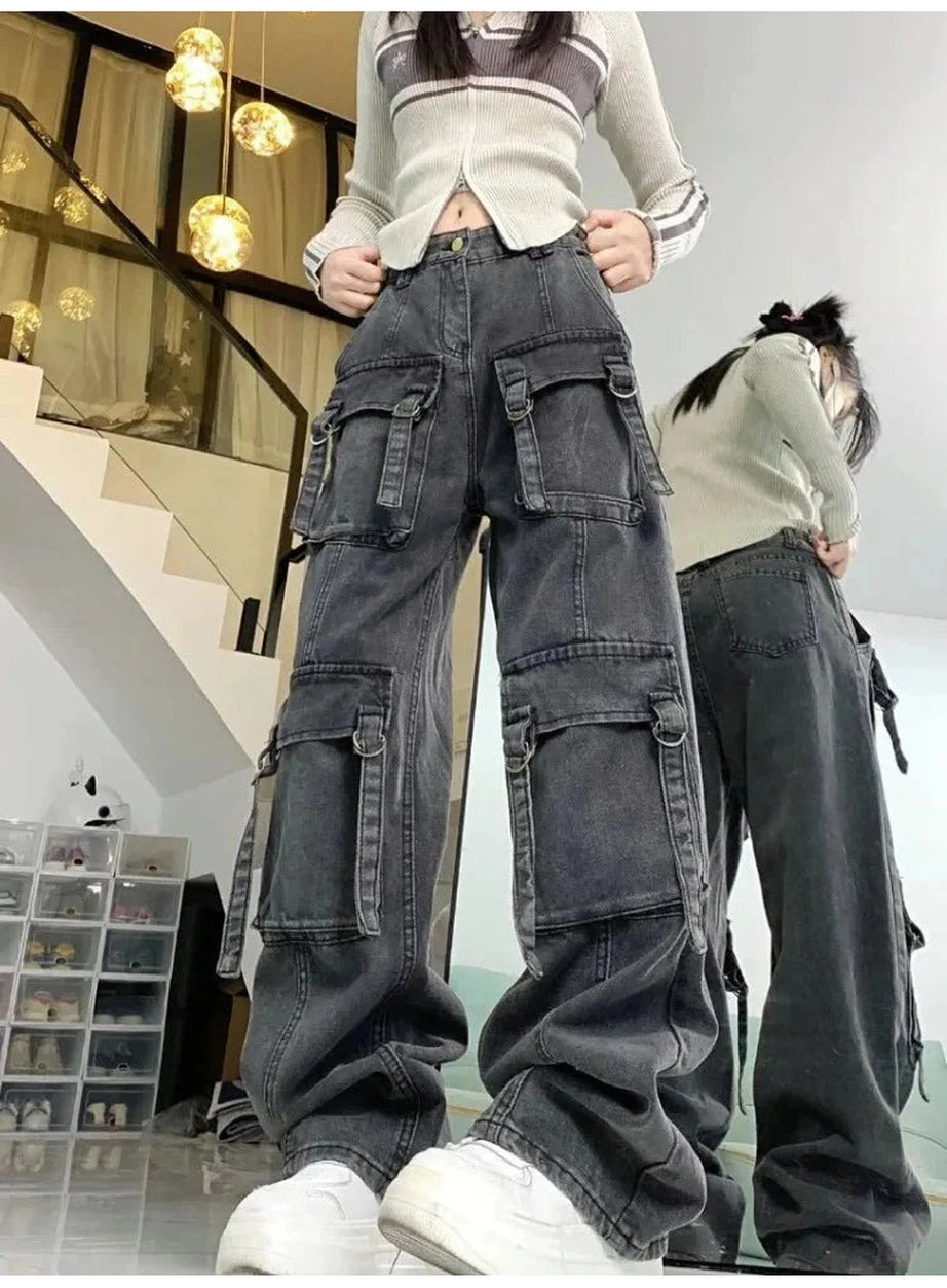 Y2k Multi-pocket Street Jeans