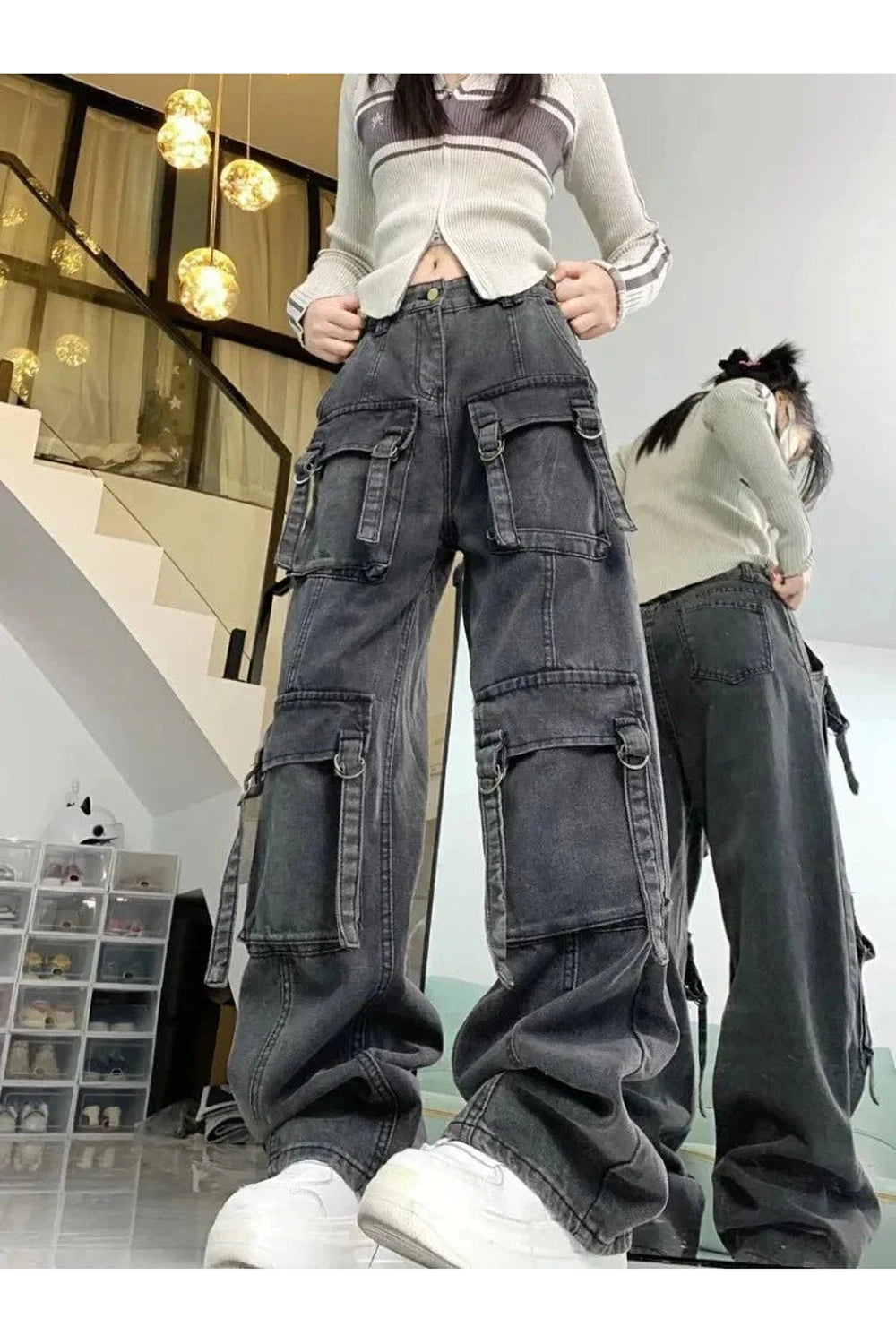 Y2k Multi-pocket Street Jeans