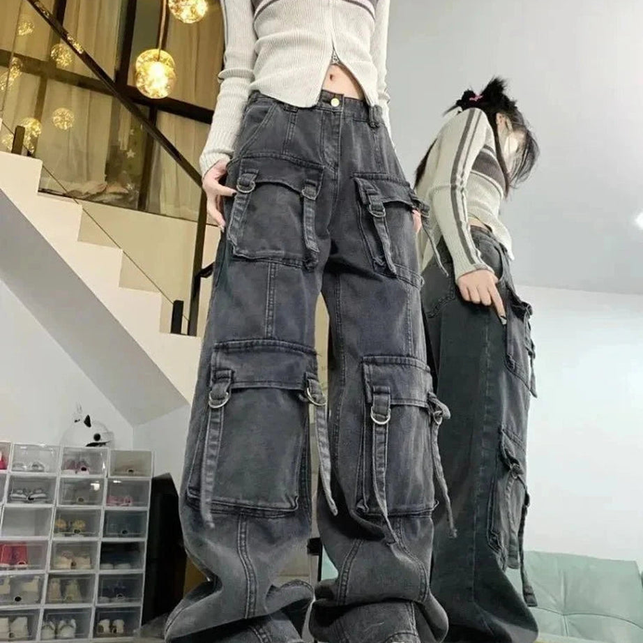 Y2k Multi-pocket Street Jeans