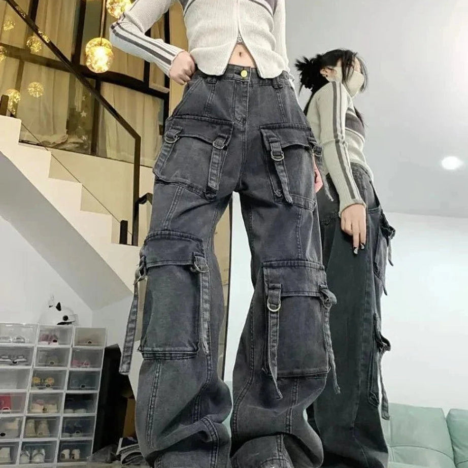Y2k Multi-pocket Street Jeans