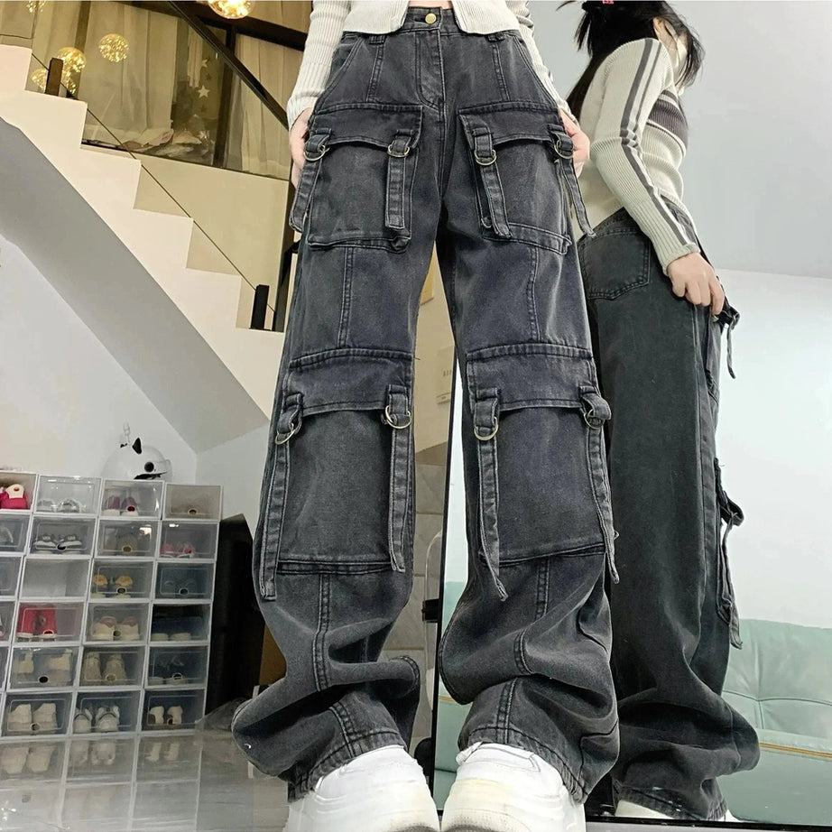 Y2k Multi-pocket Street Jeans