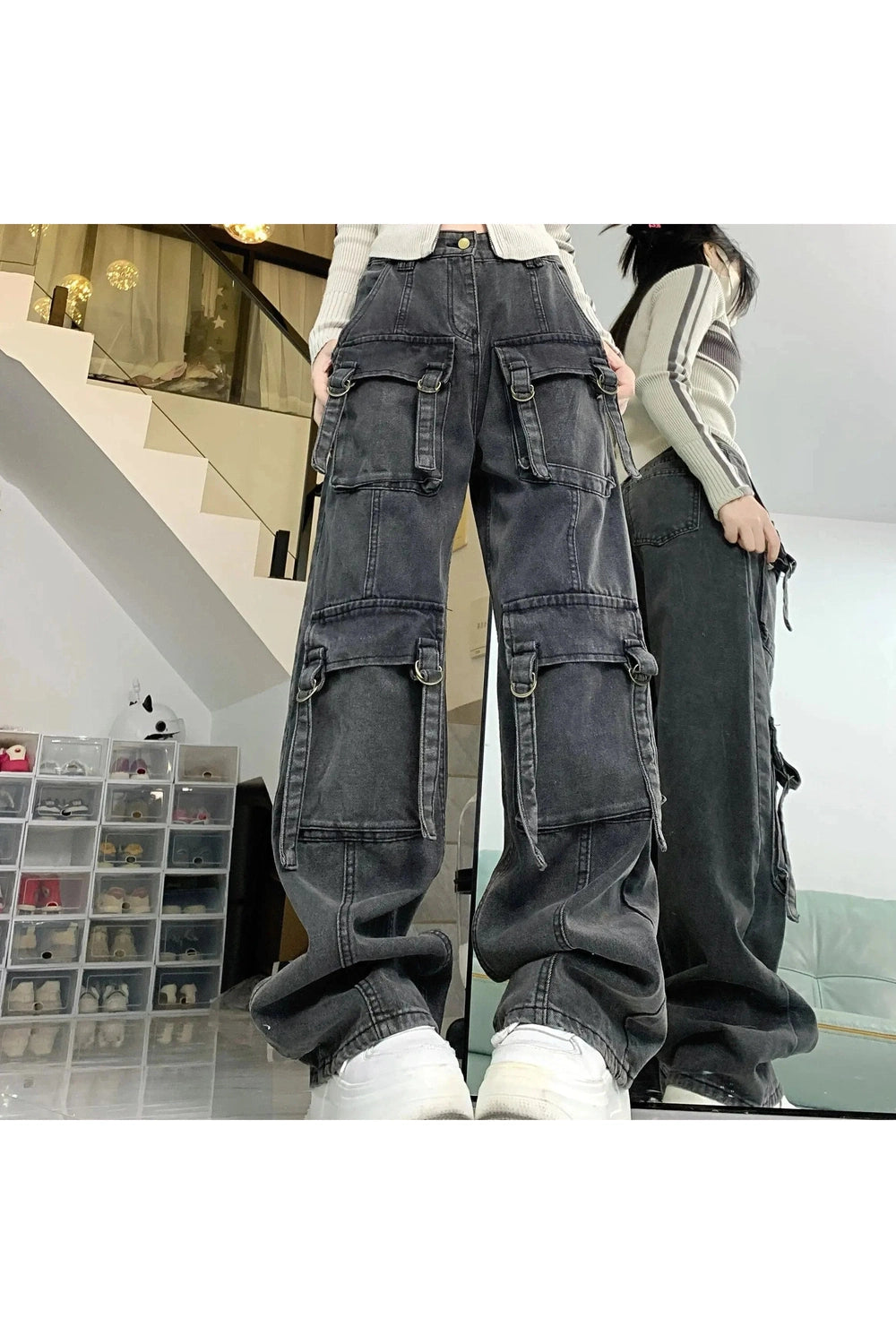 Y2k Multi-pocket Street Jeans