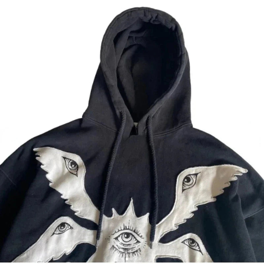 Y2k Mystic Eyes Embroidered Hoodie