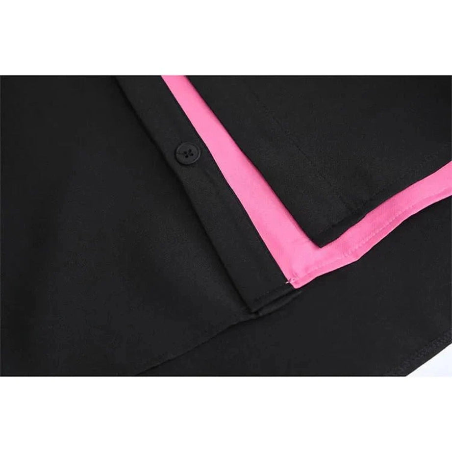 Y2k Neon Edge Contrast Shirt