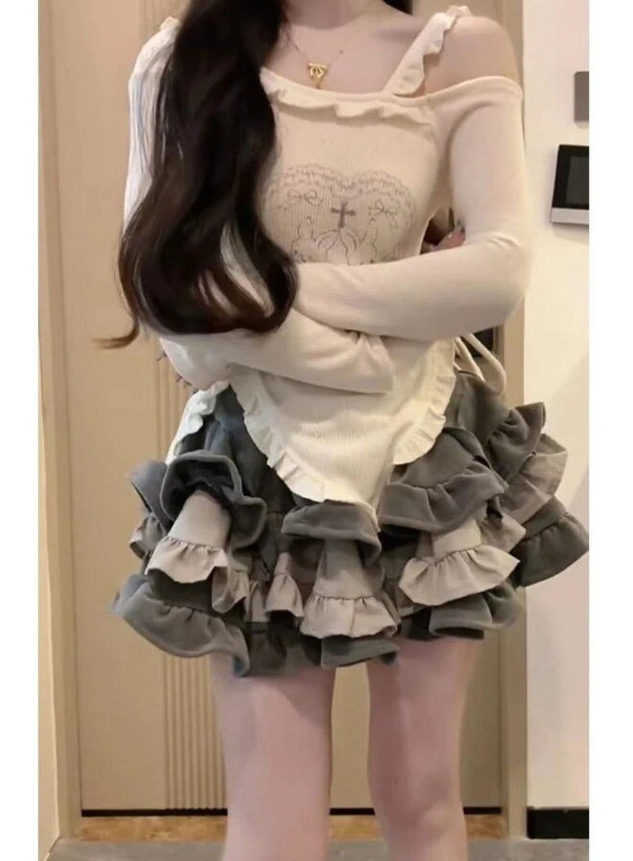 Y2k Off Shoulder Clubwear Set