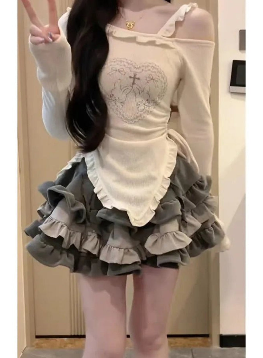 Y2k Off Shoulder Clubwear Set