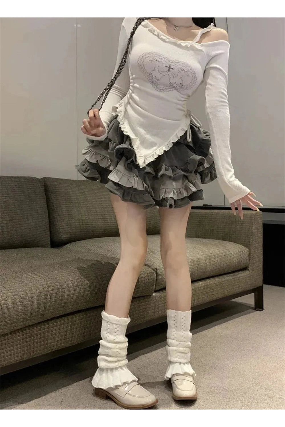 Y2k Off Shoulder Clubwear Set