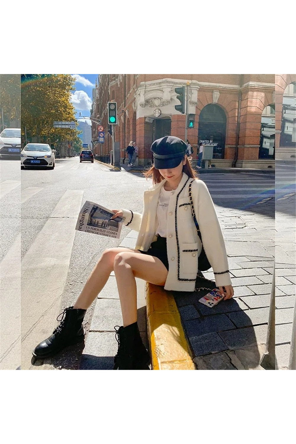 Y2k Old Money Knitted Cardigan