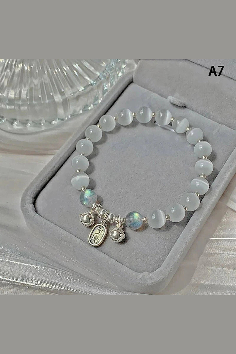 Y2k Opal Sea Blue Crystal Bracelet