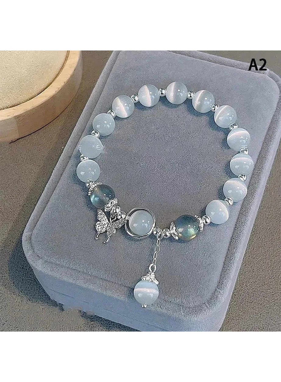 Y2k Opal Sea Blue Crystal Bracelet