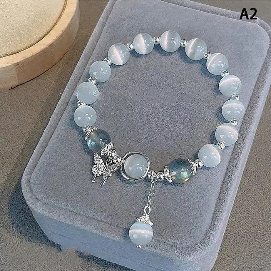 Y2k Opal Sea Blue Crystal Bracelet
