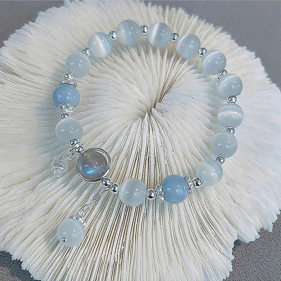 Y2k Opal Sea Blue Crystal Bracelet