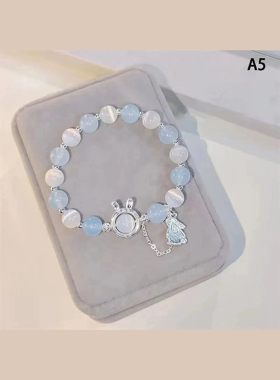 Y2k Opal Sea Blue Crystal Bracelet
