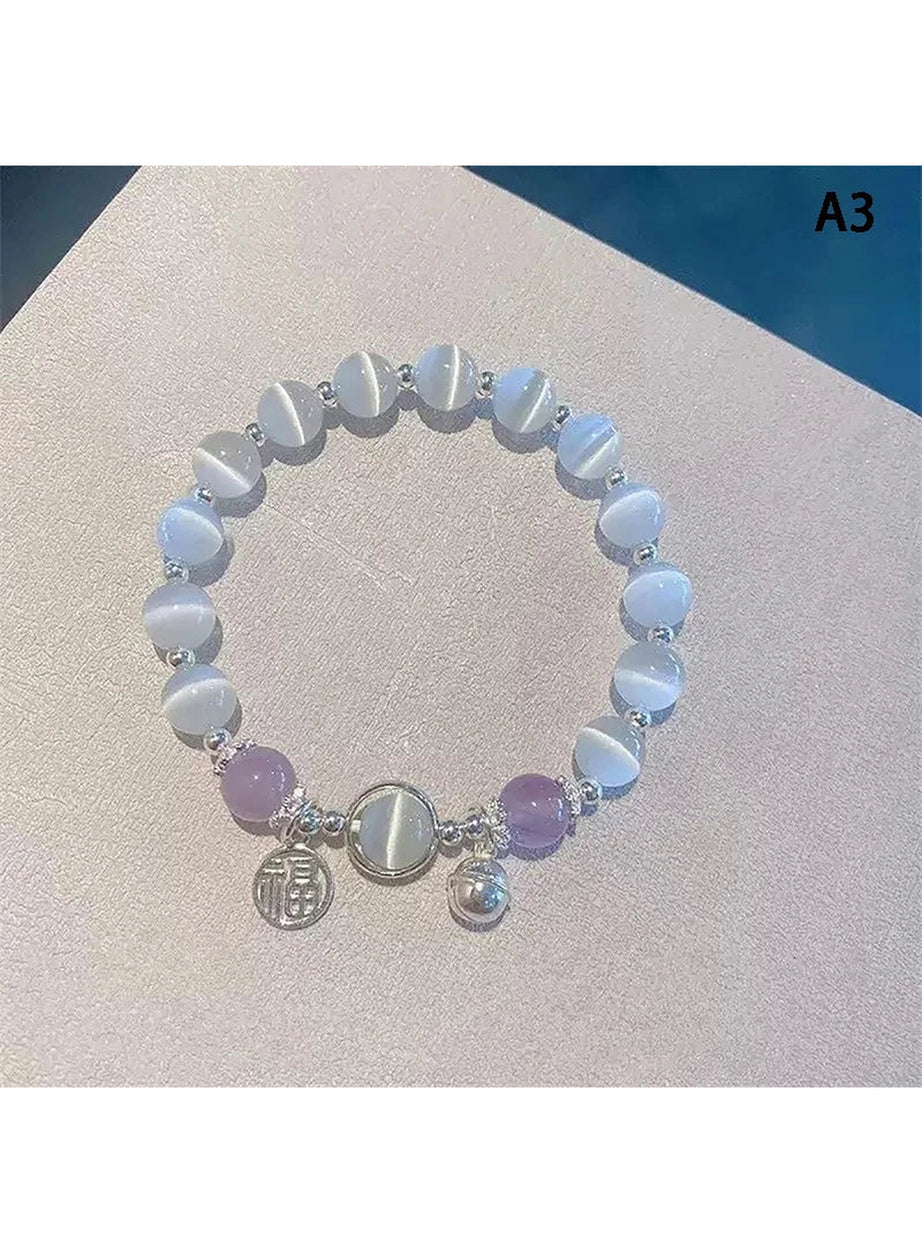 Y2k Opal Sea Blue Crystal Bracelet