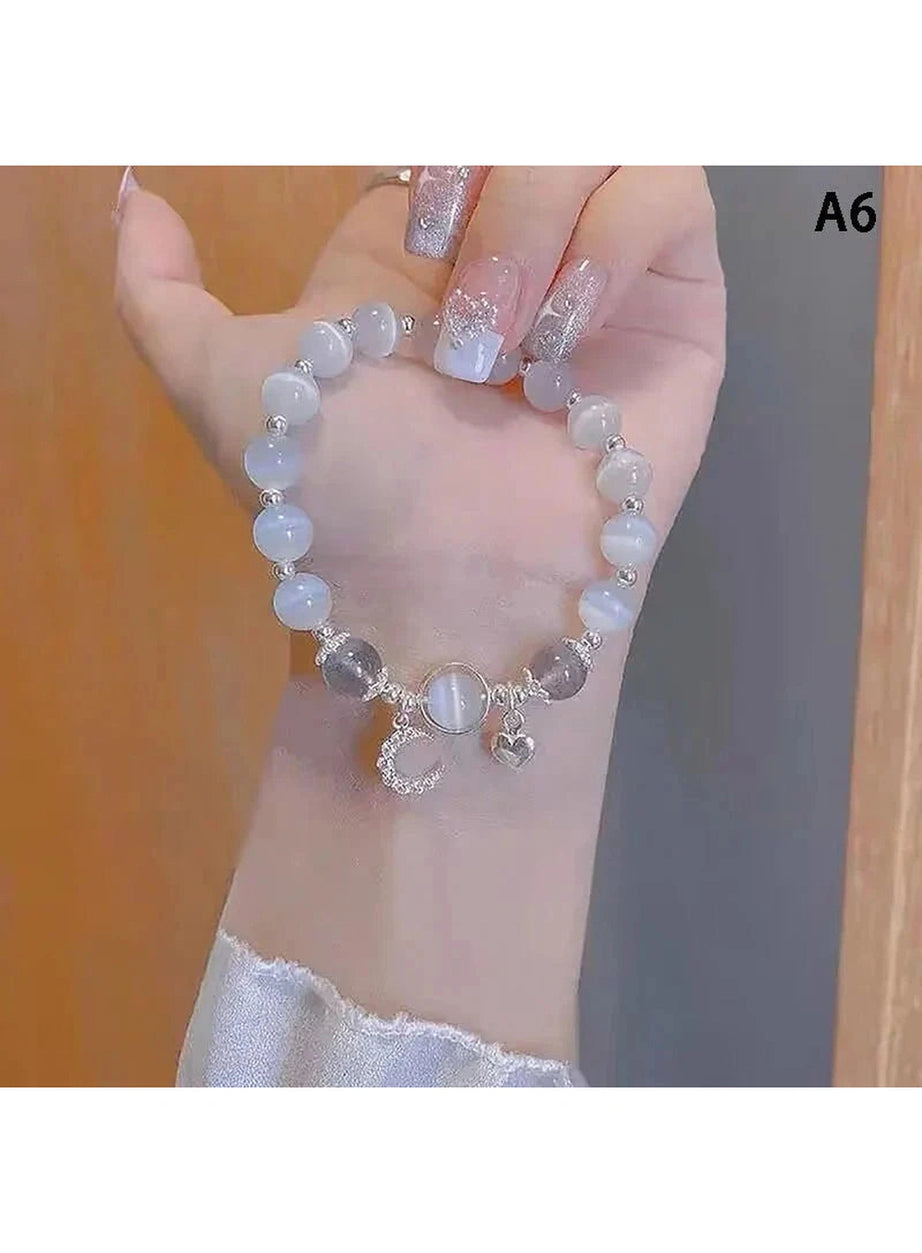 Y2k Opal Sea Blue Crystal Bracelet