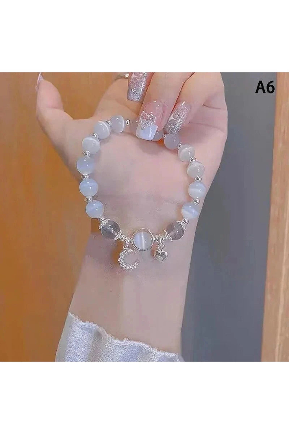 Y2k Opal Sea Blue Crystal Bracelet