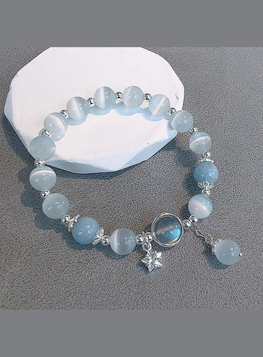 Y2k Opal Sea Blue Crystal Bracelet
