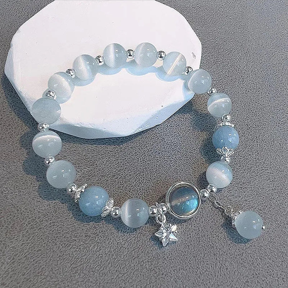 Y2k Opal Sea Blue Crystal Bracelet
